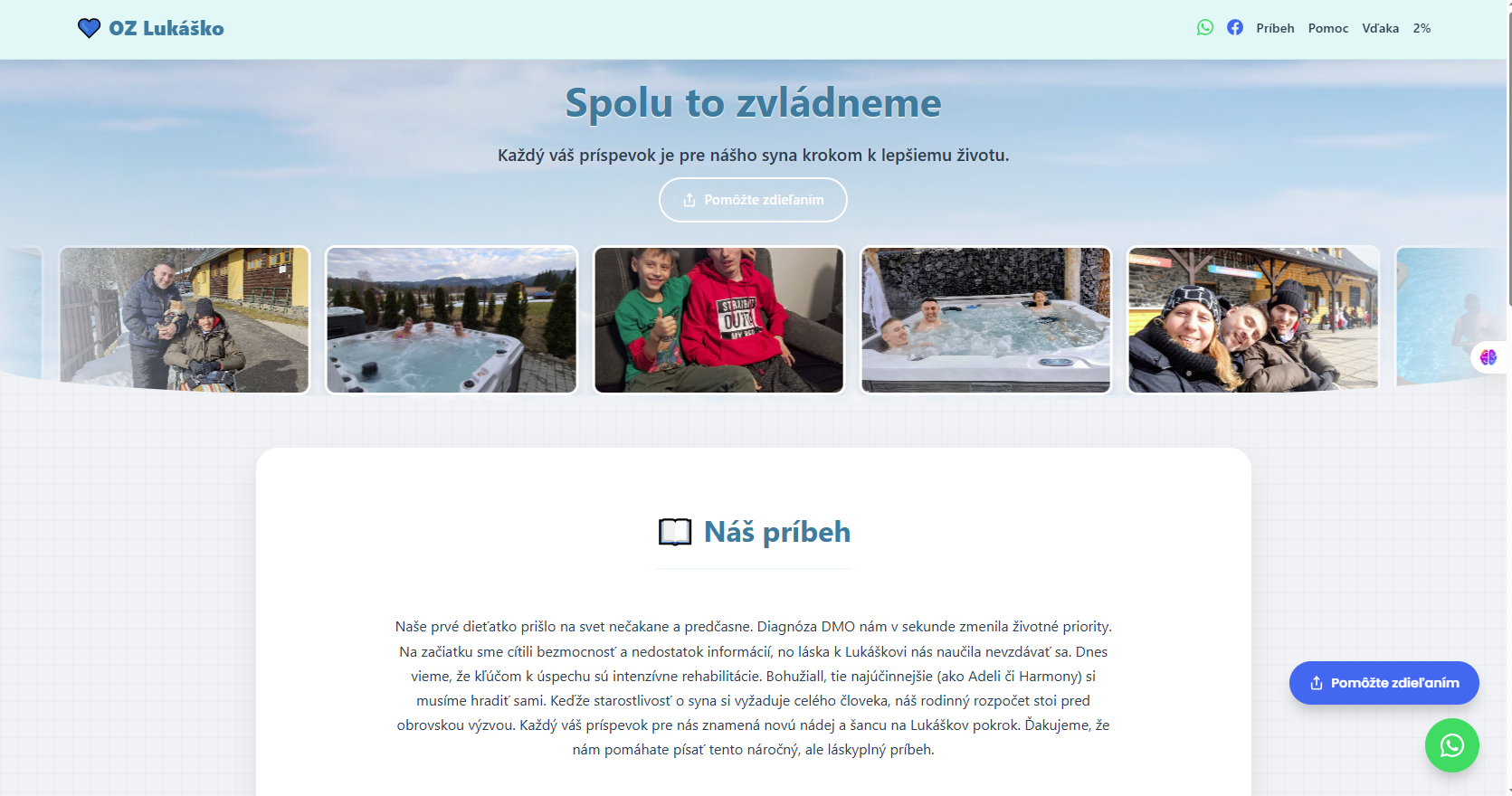 Ukážka webu OZ Lukáško - Typ A